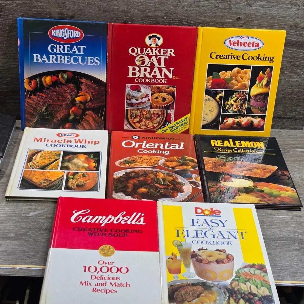Vintage 80s 90 Publications International Cookbook Lot 25 Recipes Kraft Kikkoman